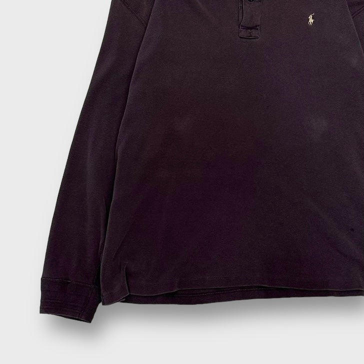 90’s “Polo Ralph Lauren” henry-neck thermal shirt