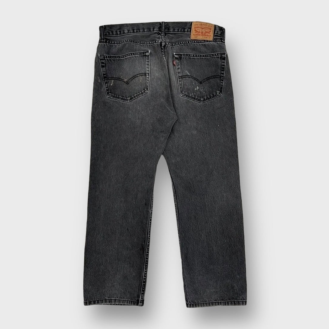 00’s “LEVI’S” “505” black damage denim