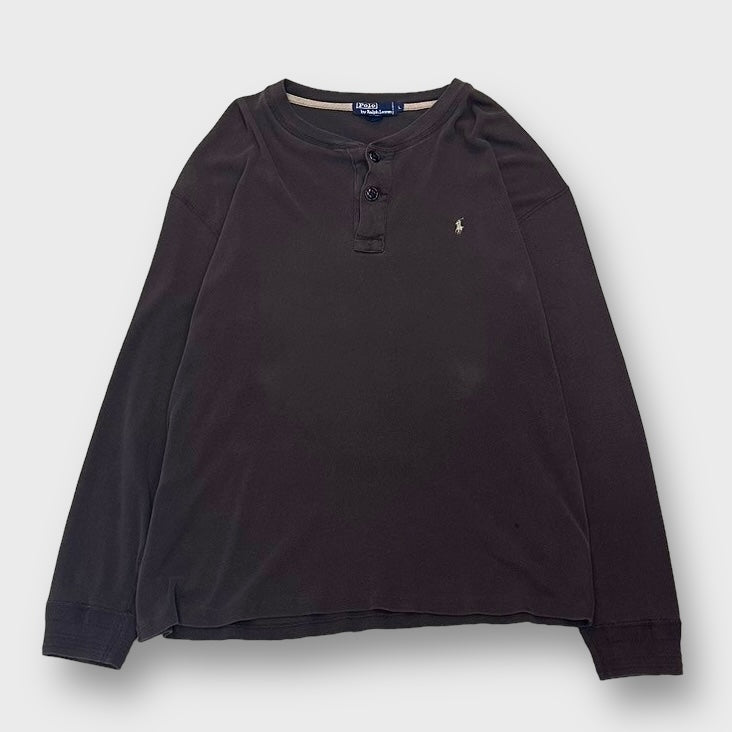 90’s “Polo Ralph Lauren” henry-neck thermal shirt