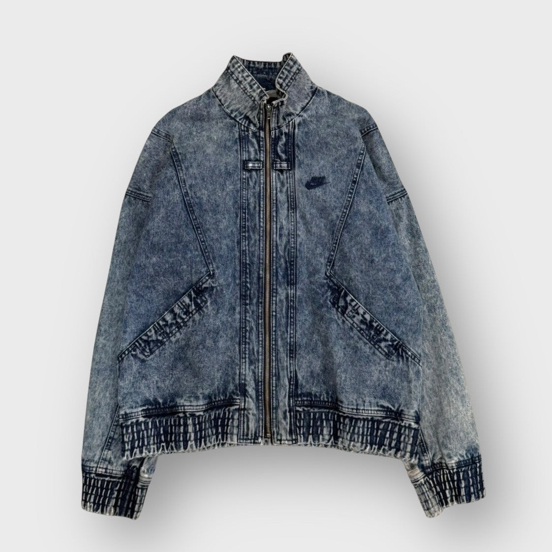 90’s “NIKE” zip up denim jacket