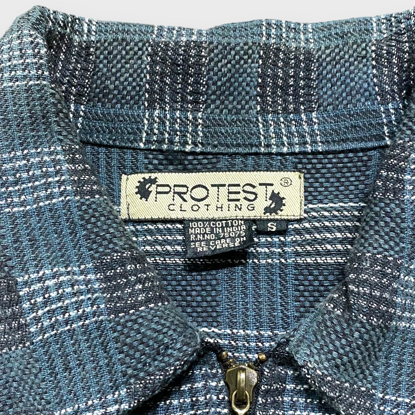 “PRO TEST” plaid pattern zip up jacket