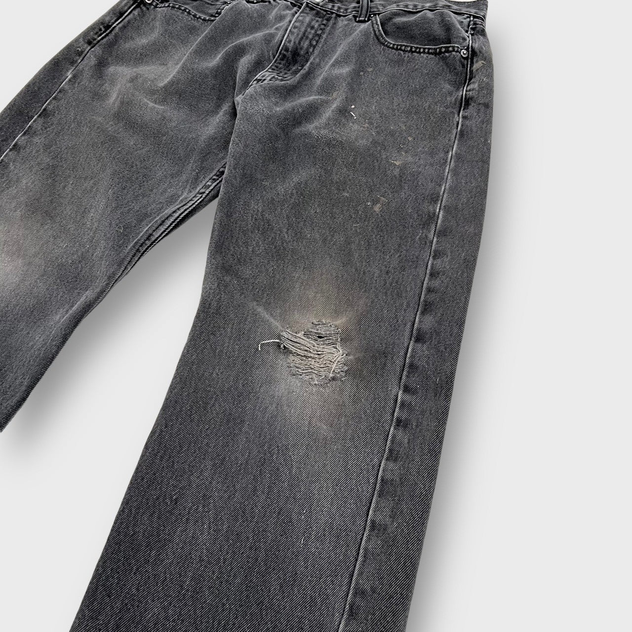 00’s “LEVI’S” “505” black damage denim