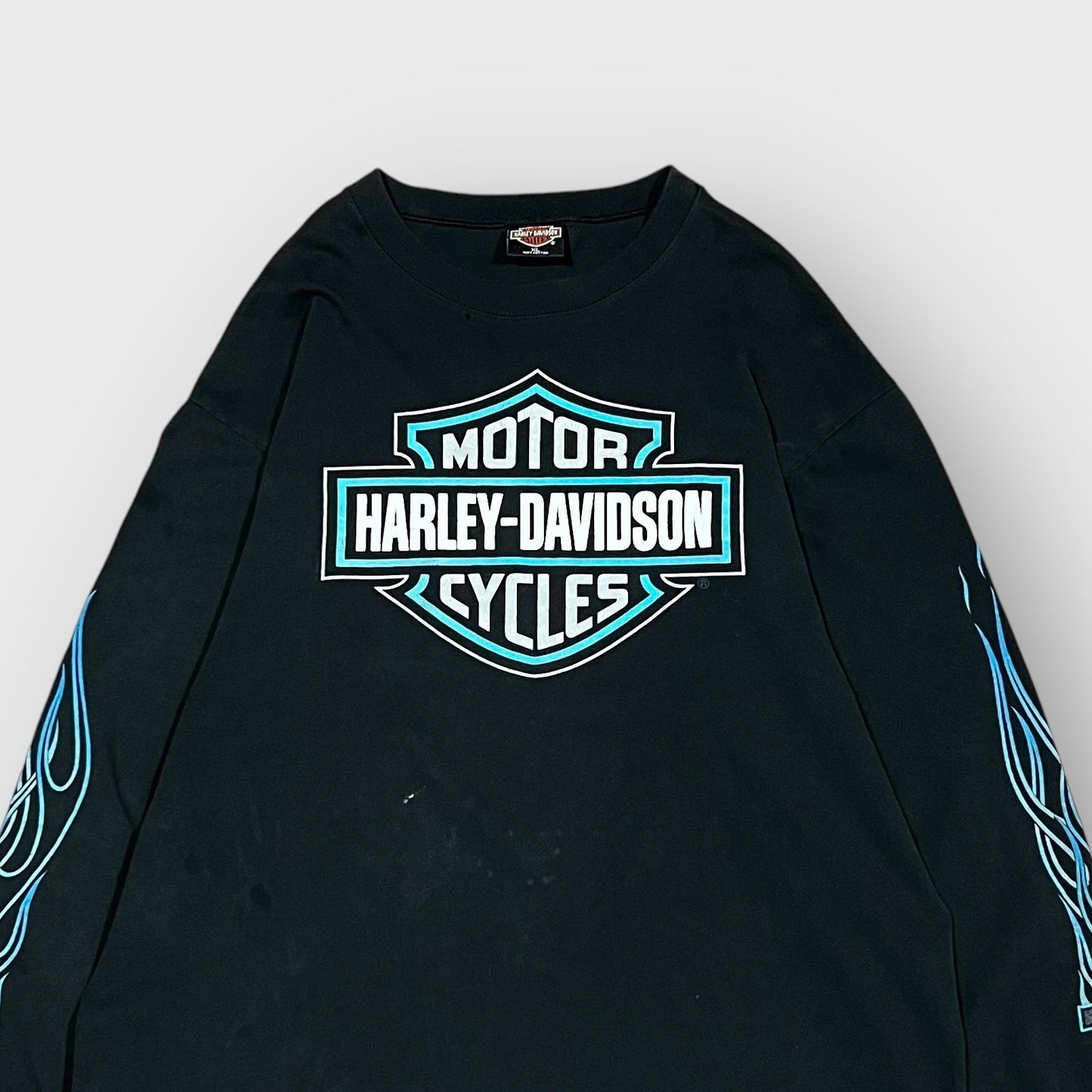90’s “HARLEY DAVIDSON” frame pattern l/s t-shirt