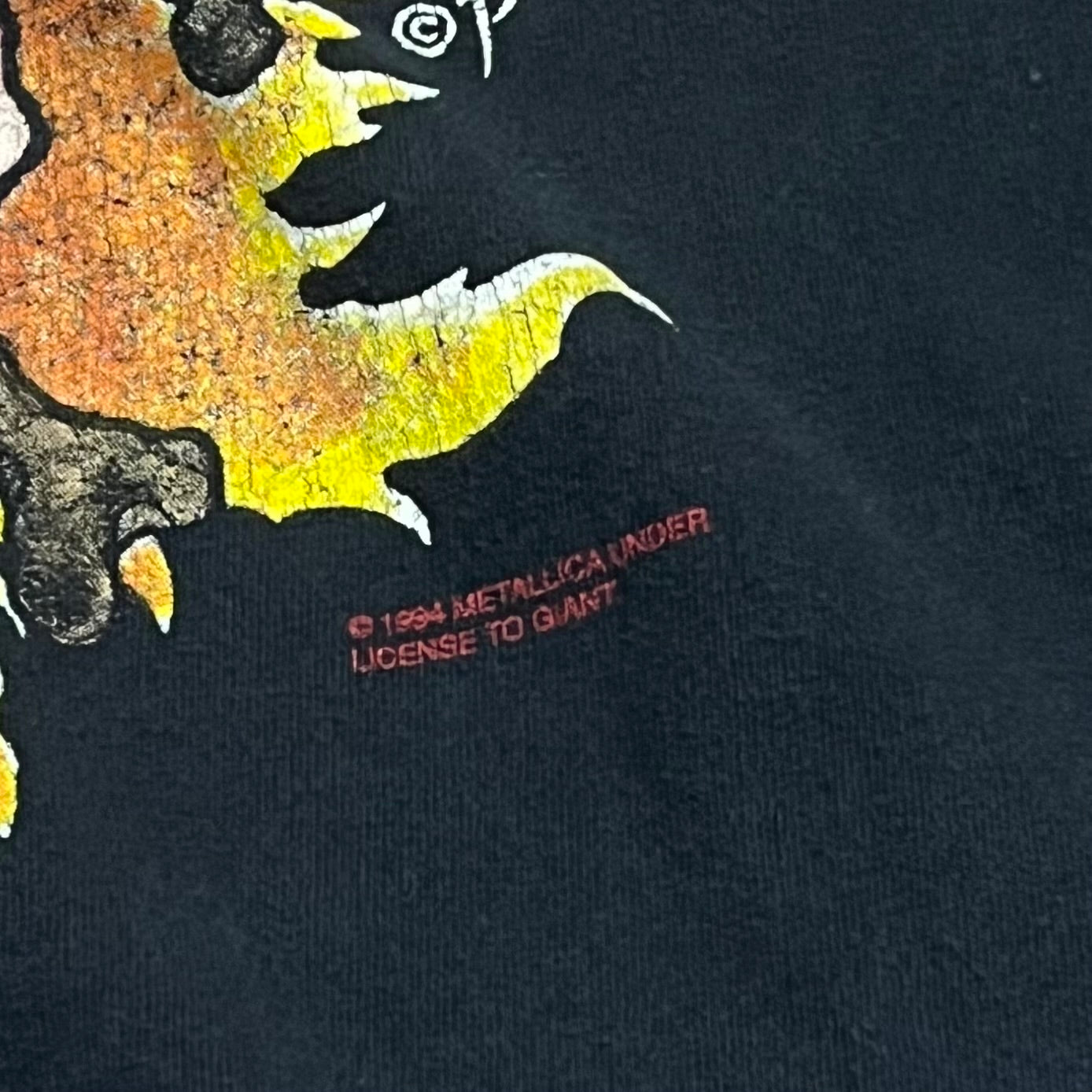 1994 METALLICA
“pushead” flaming skull t-shirt