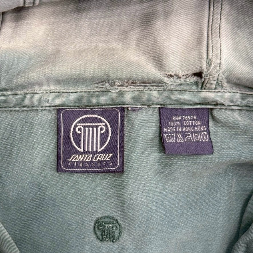 90’s “SANTA CRUZ”
half zip cotton hoodie