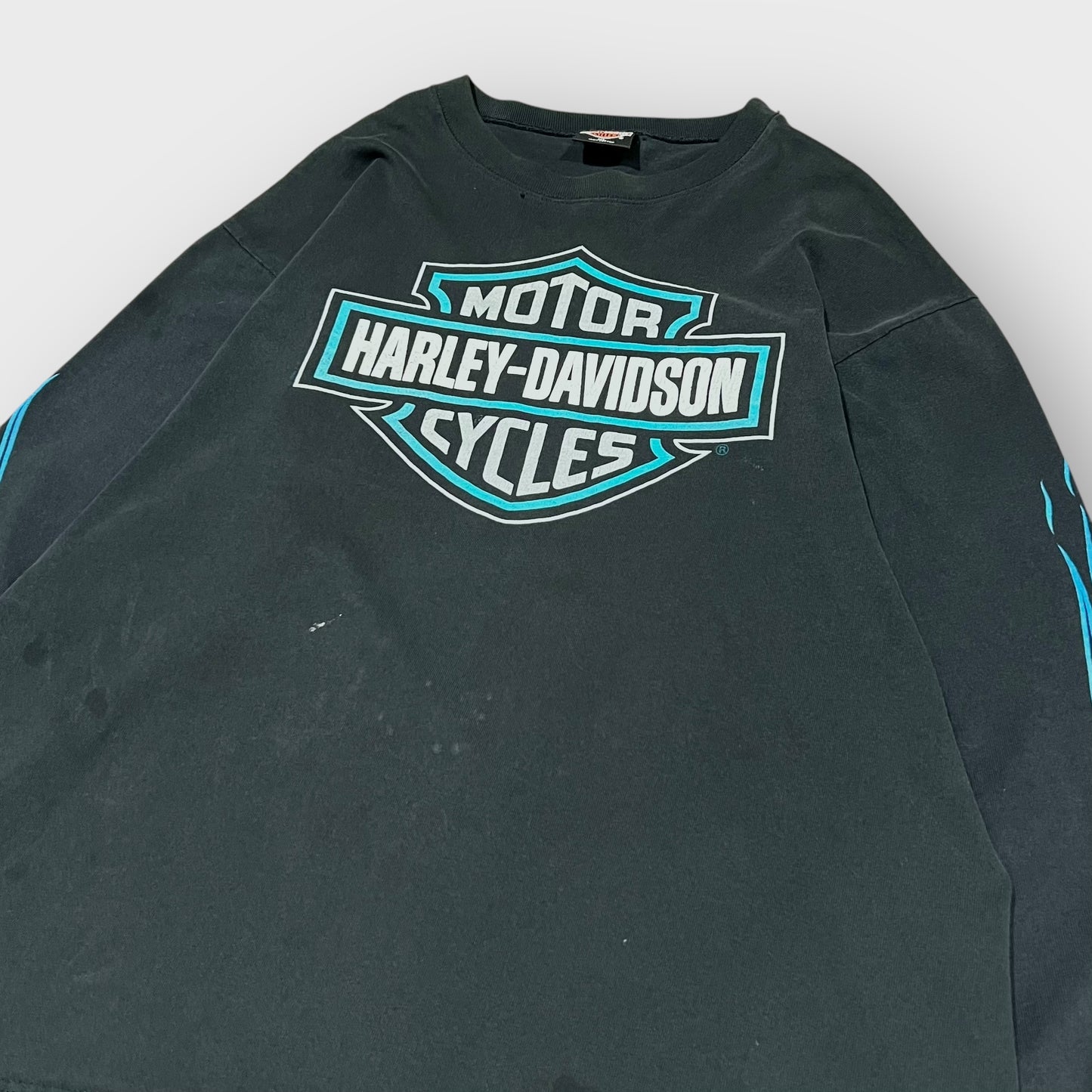 90’s “HARLEY DAVIDSON” frame pattern l/s t-shirt