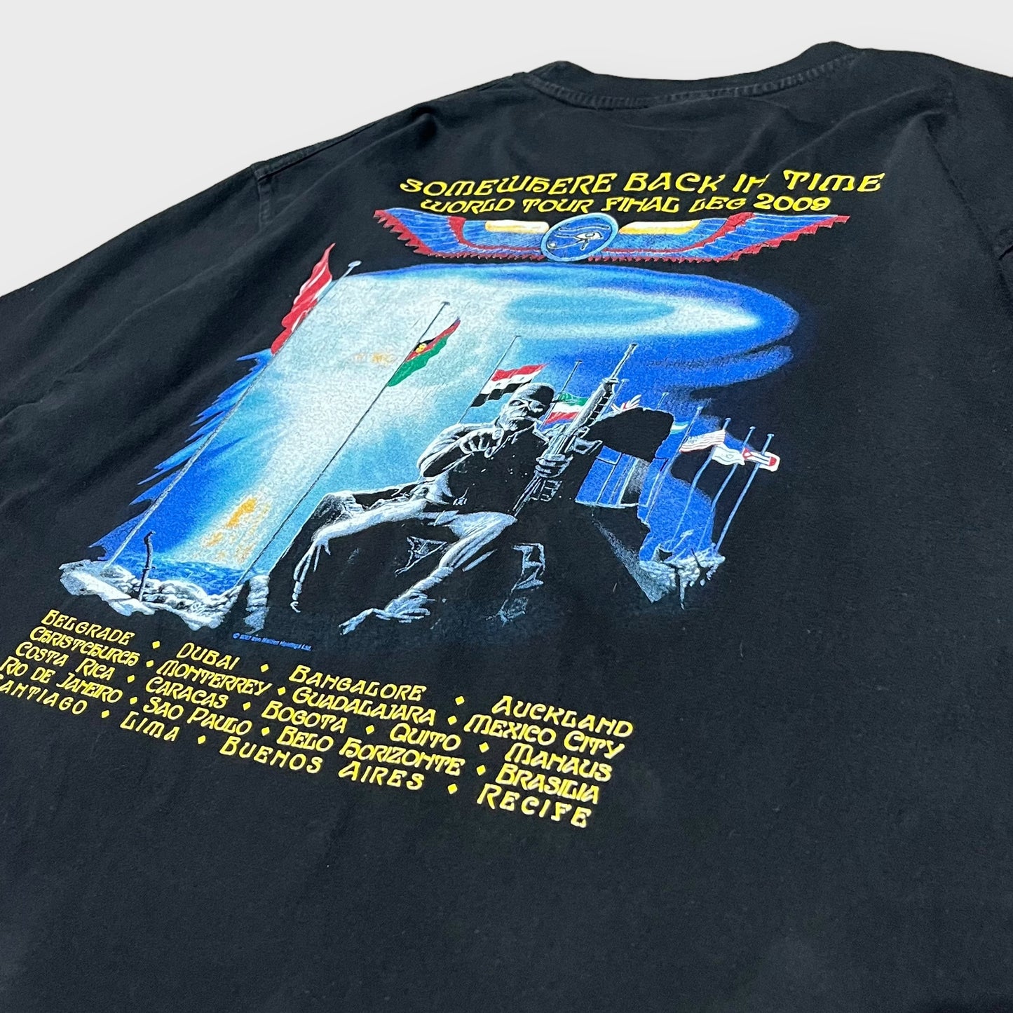 IRON MAIDEN “somewhere back in time 2009” tour t-shirt