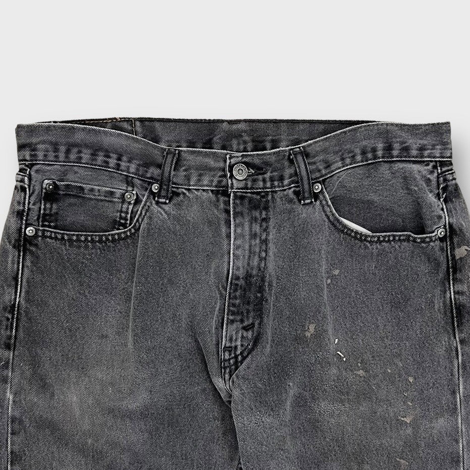 00’s “LEVI’S” “505” black damage denim