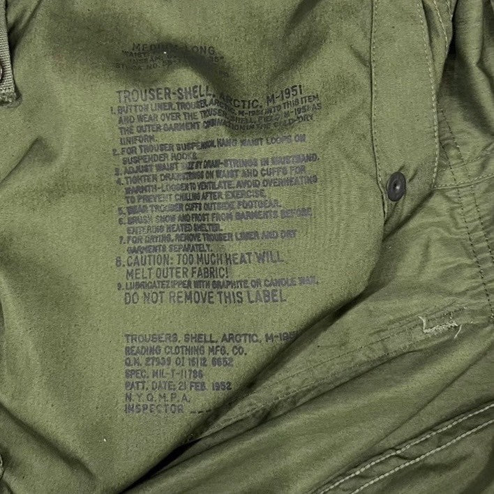 50's "US ARMY"
M-51 Arctic trousers