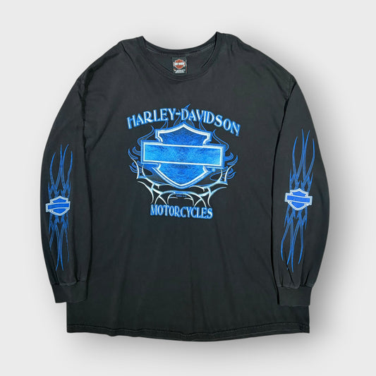 00’s “HARLEY DAVIDSON” flame pattern l/s t-shirt