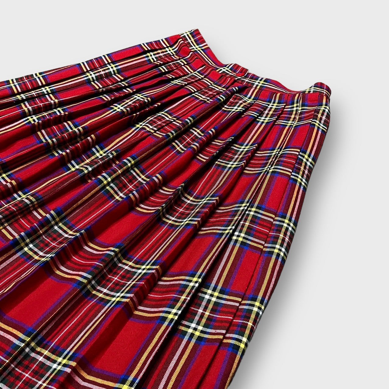 "KATIES" Plaid pattern middle length skirt