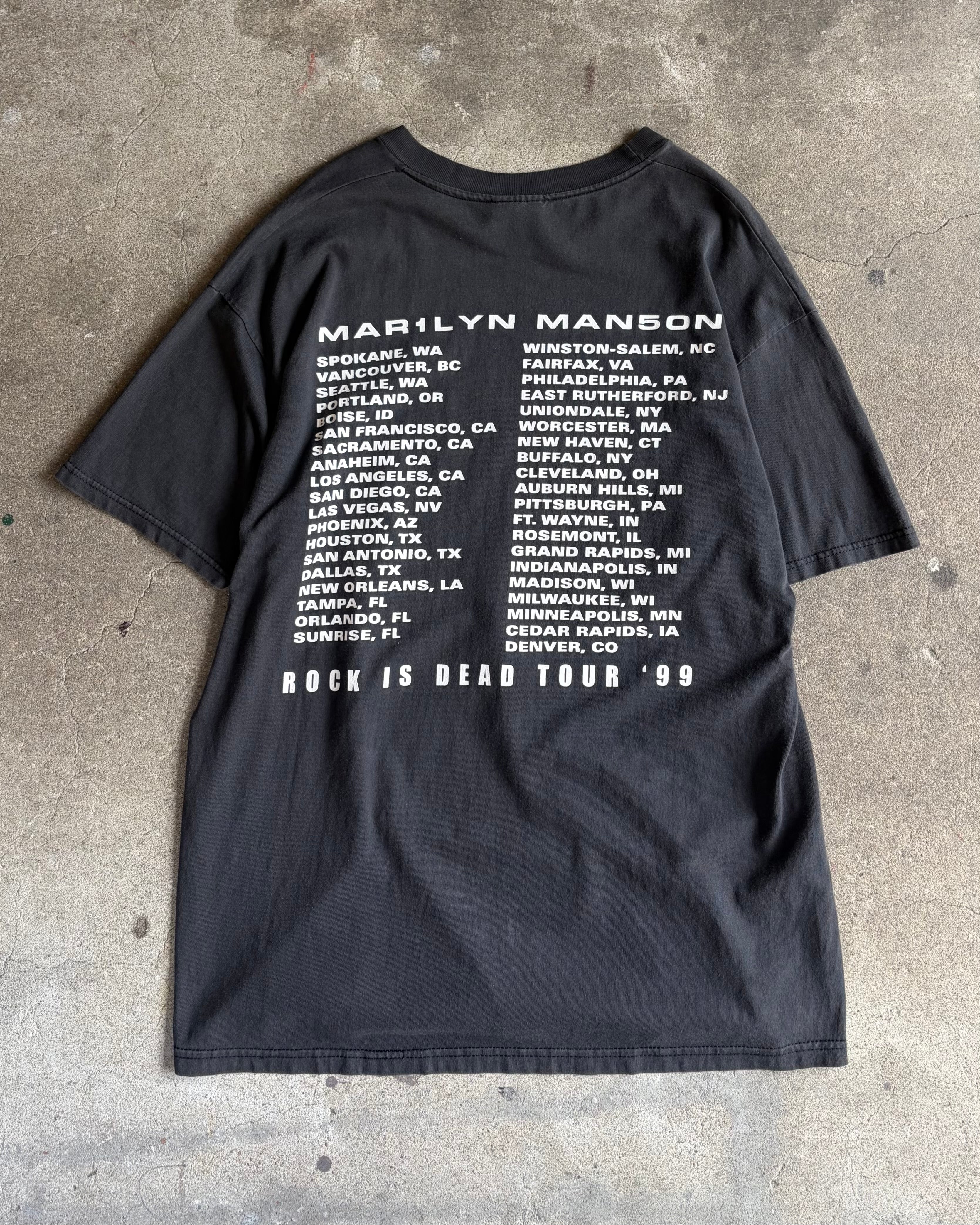 90’s Marilyn Manson
“Rock Is Dead” t-shirt X-large