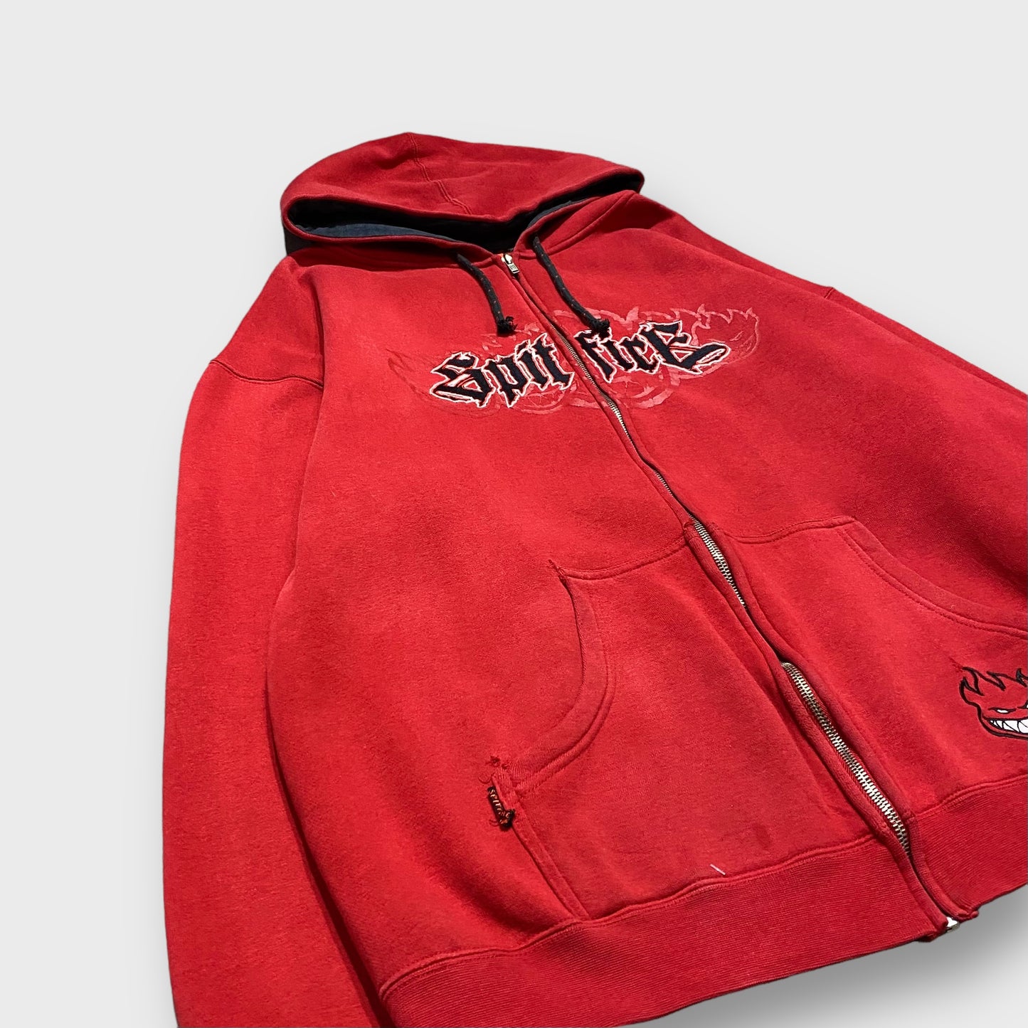 "SPITFIRE" Logo design full zip hoodie