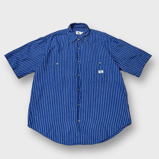 90’s “Calvin Klein”
s/s stripe pattern shirt