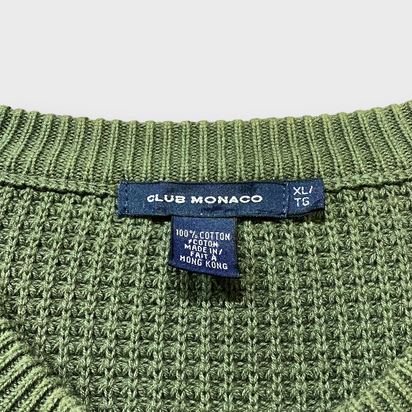Crew neck ridge knitting sweater