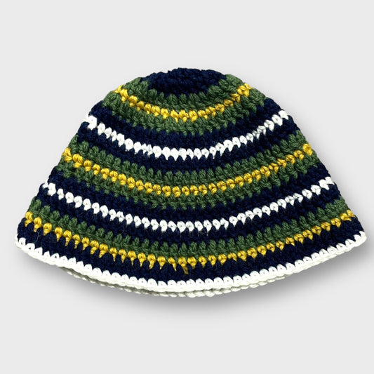 Border pattern crochet hat