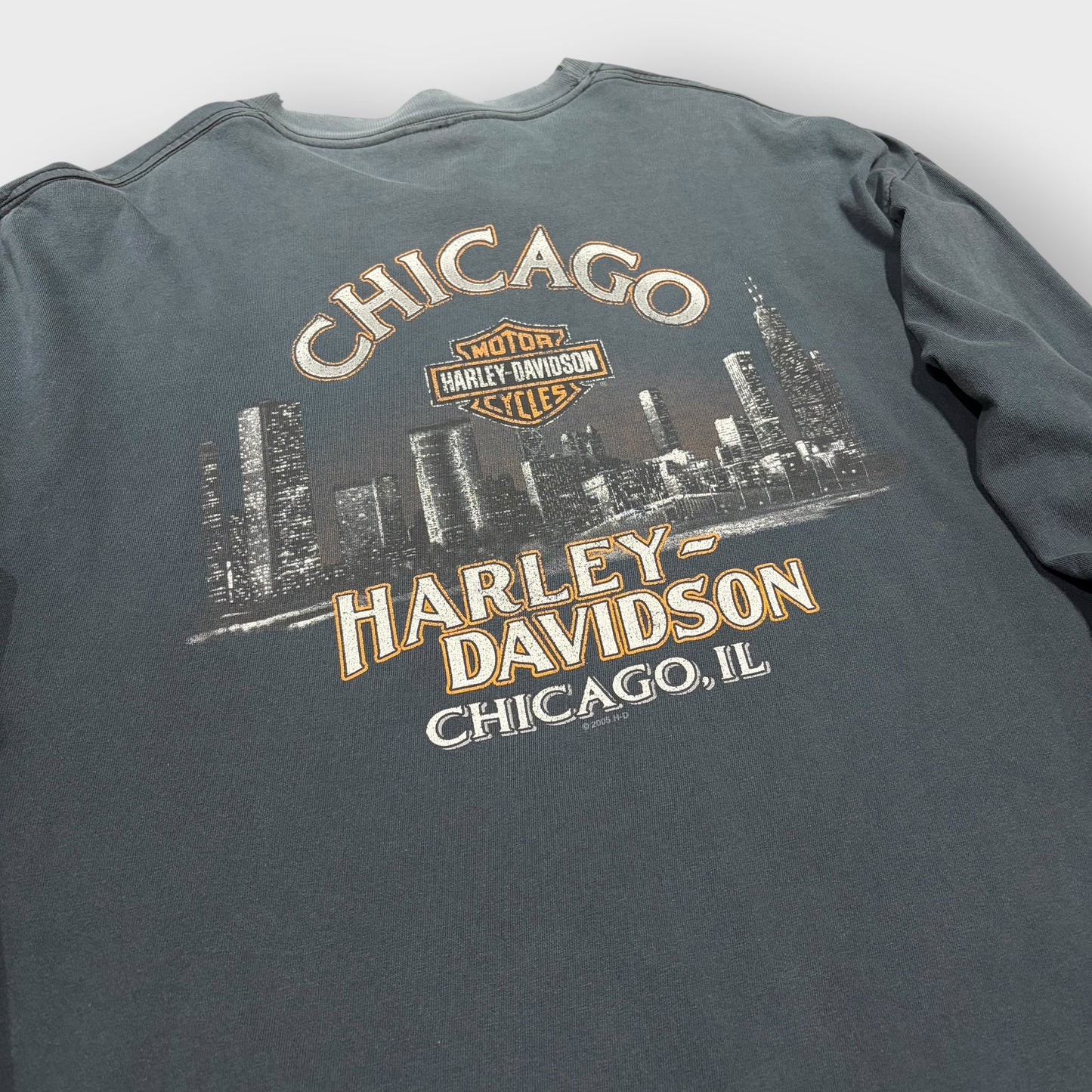00’s “HARLEY DAVIDSON” flame pattern l/s t-shirt
