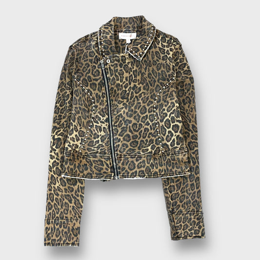 "RAMPAGE" N.O.S Leopard pattern cotton double riders jacket