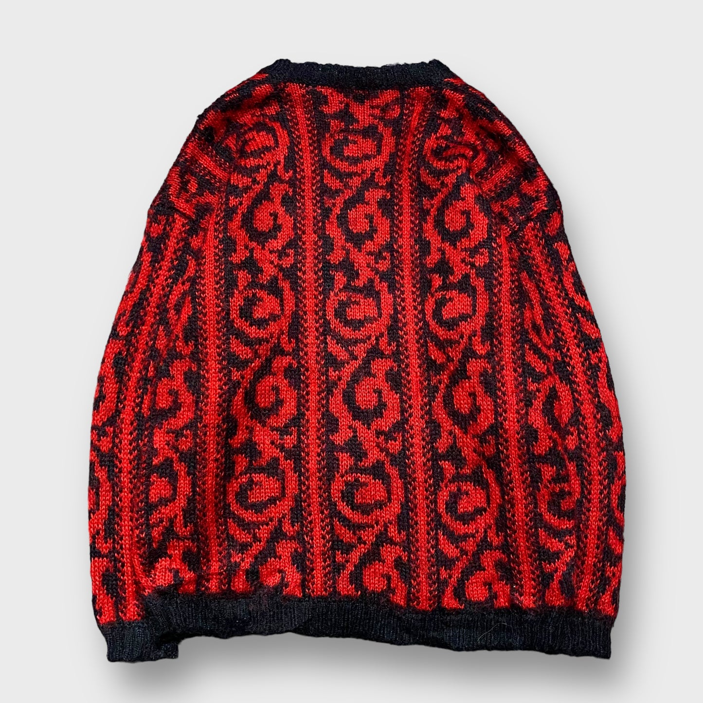 Pattern mohair knit cardigan