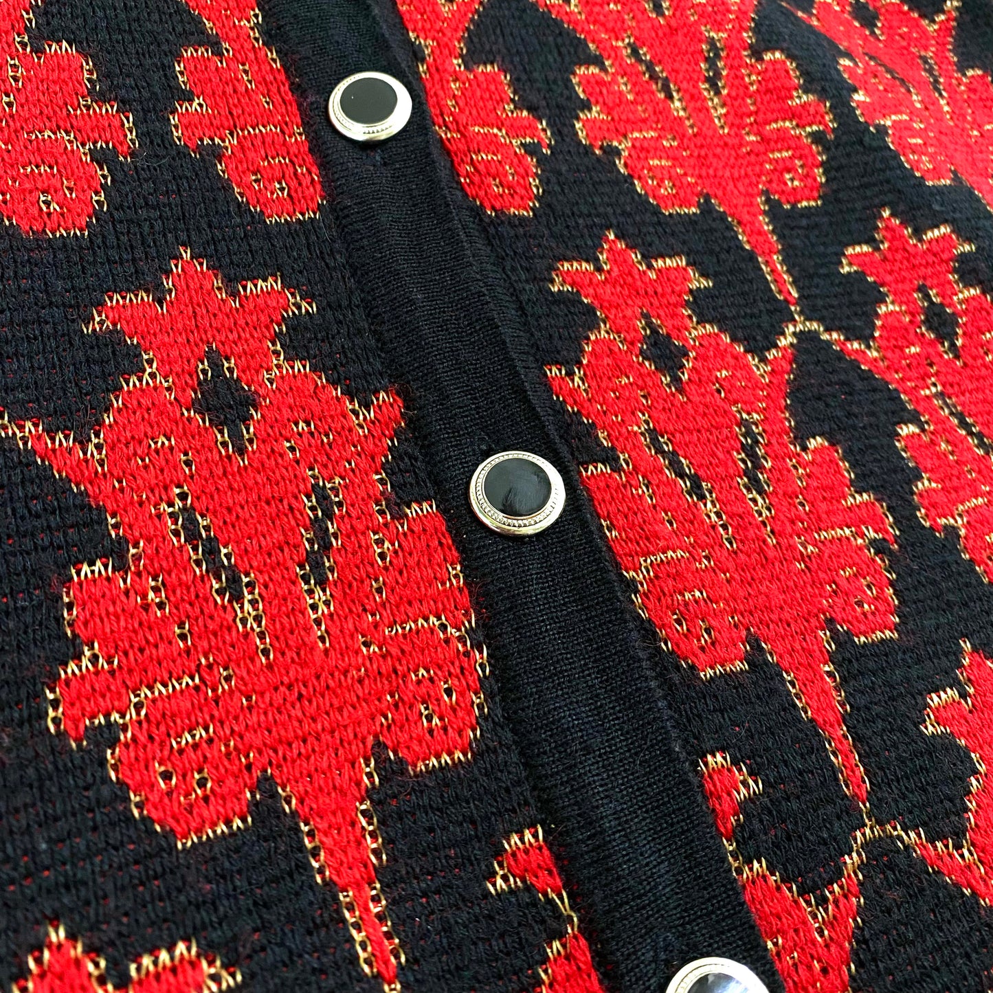 pattern knit cardigan
