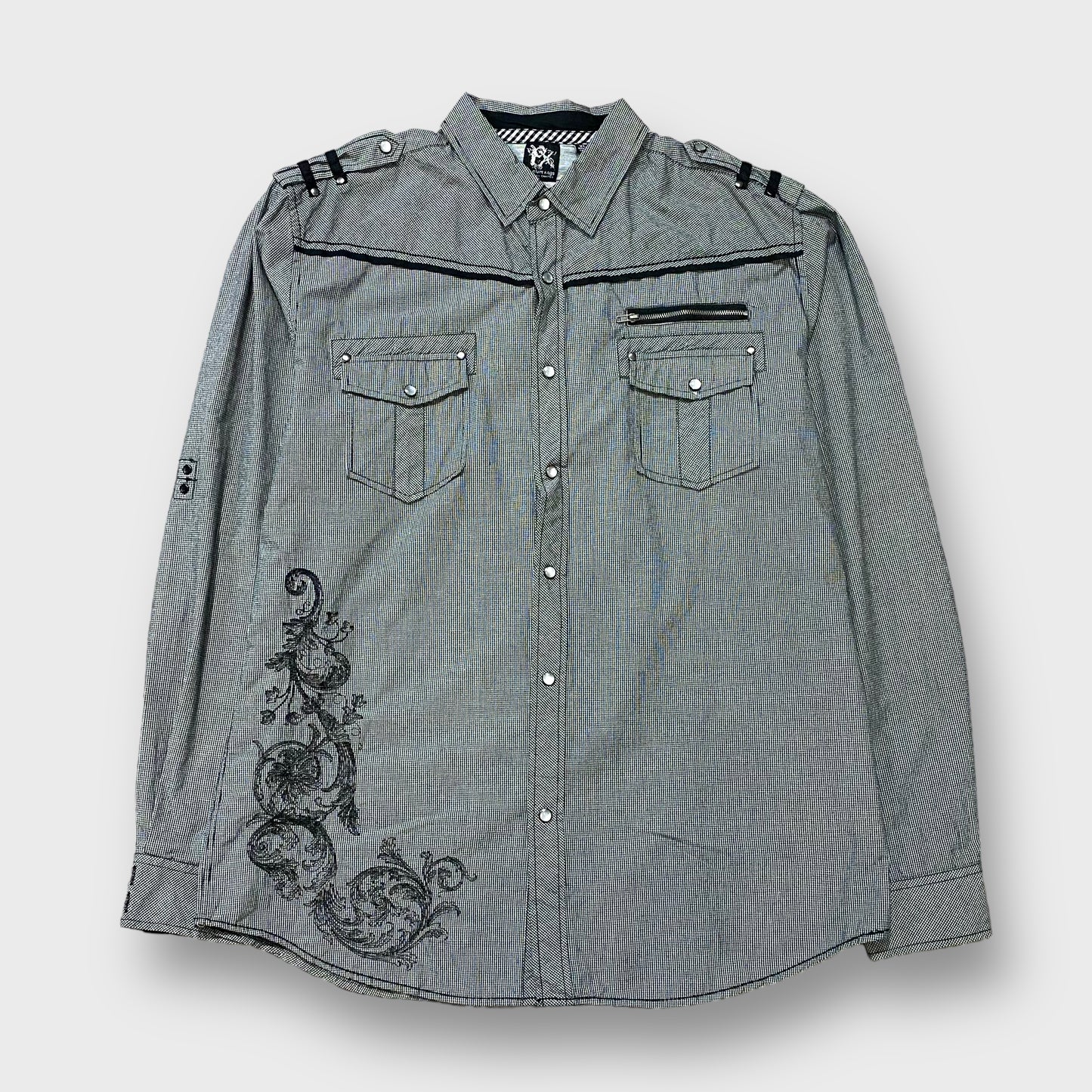 Paisley embroidery work shirt