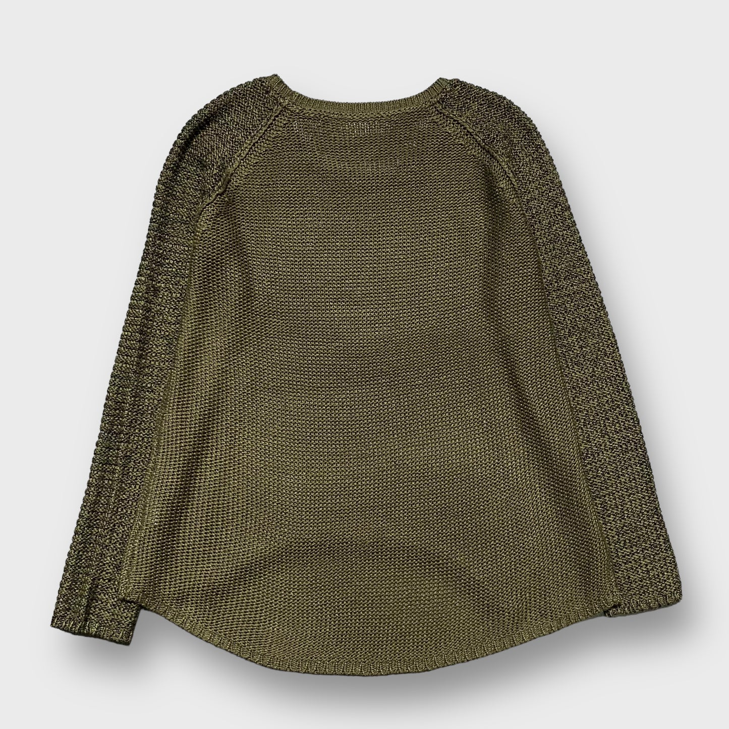 Weave switching knit sweater