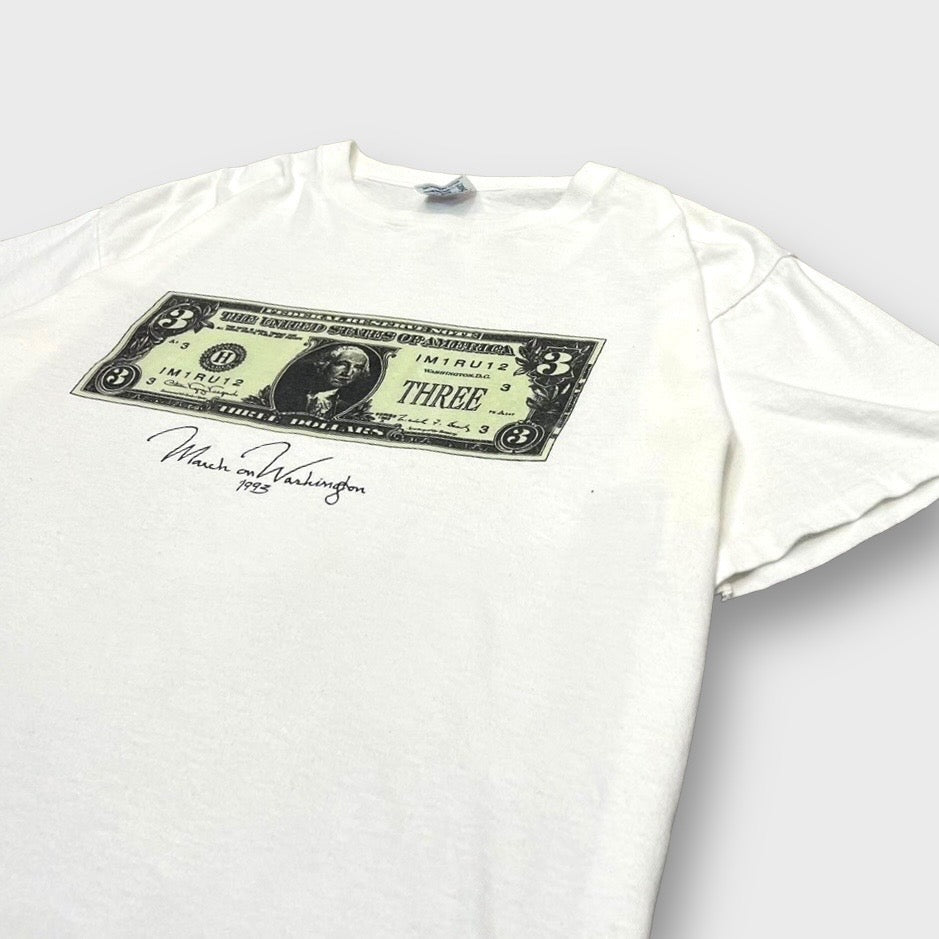 90's "March Washington dollar" Art t-shirt