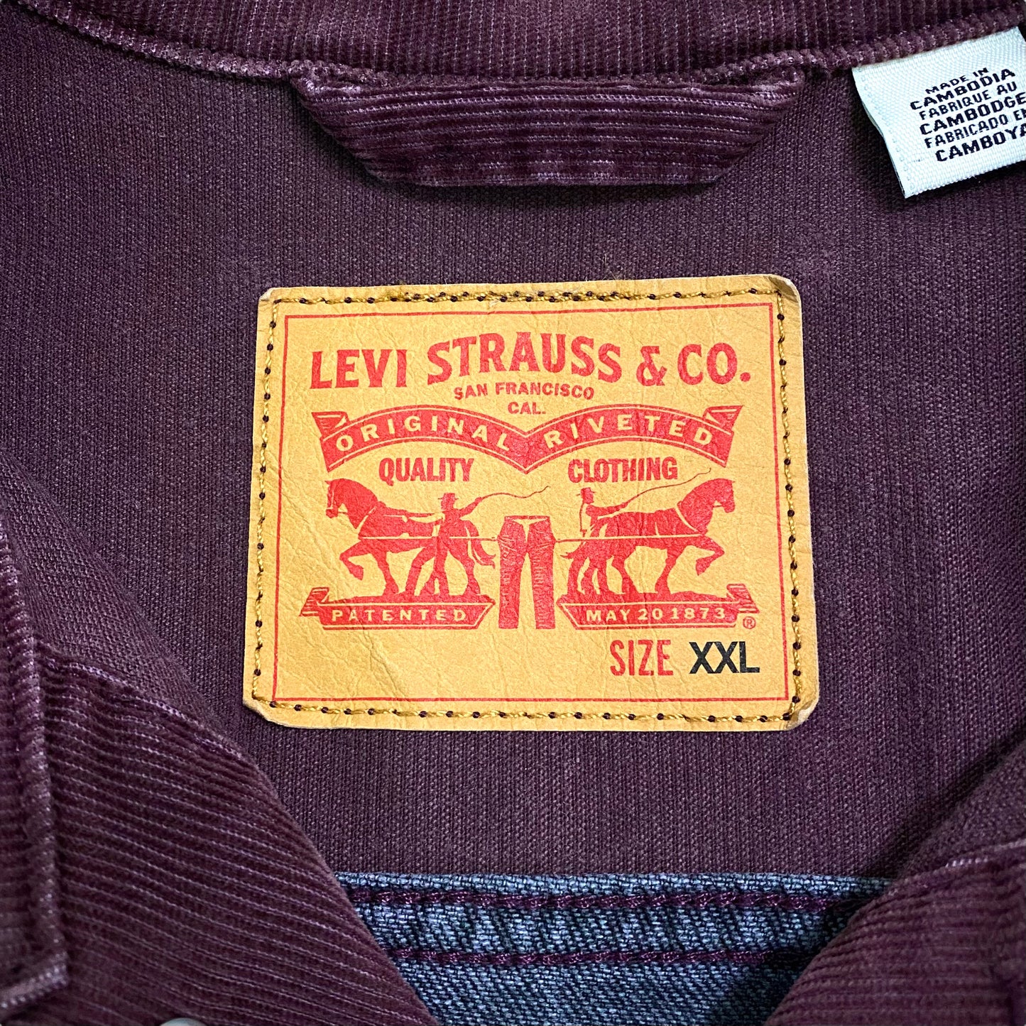 "Levi's" Corduroy switching denim jacket