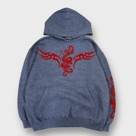 "JNCO" Tribal dragon design hoodie