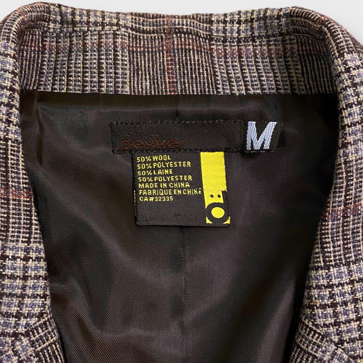 Plaid pattern tailored jacket