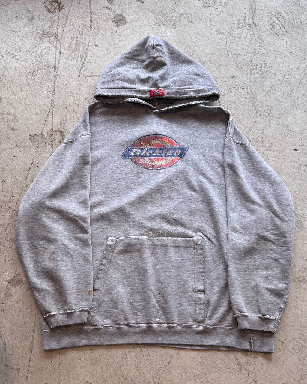 00’s “DICKIES”
faded damage pull-over hoodie LARGE