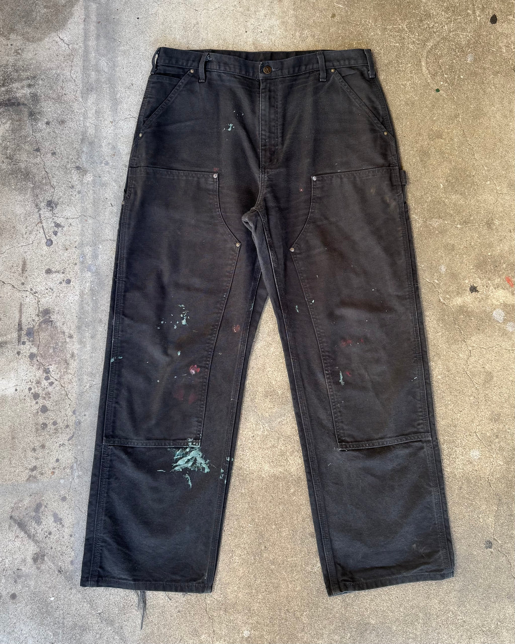 00’s “Carhartt”faded double knee work wear pants 36×30