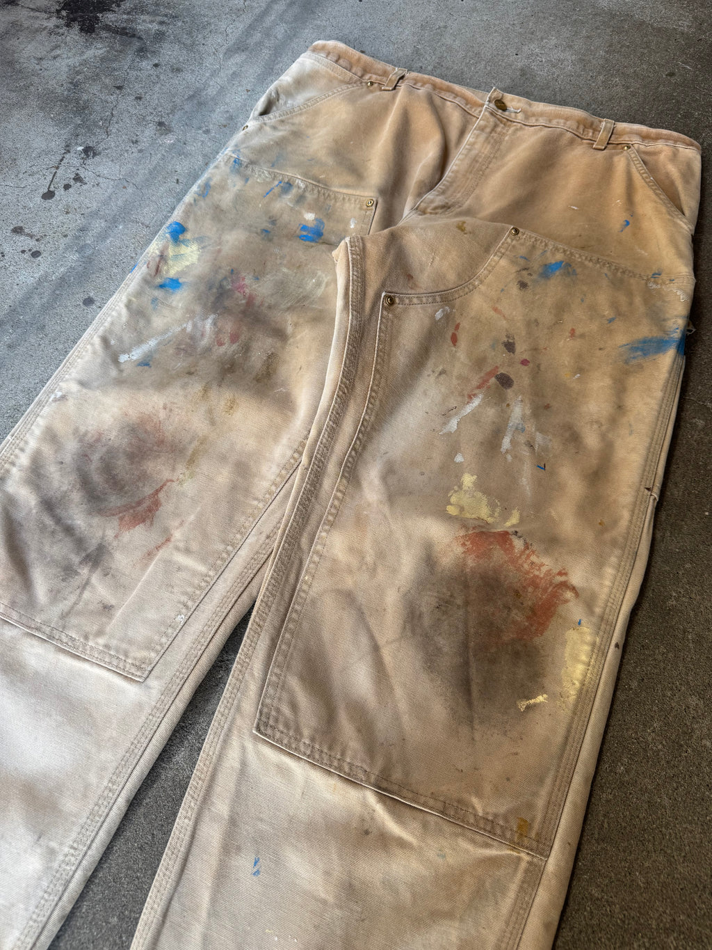 00’s “Carhartt”faded double knee work wear pants