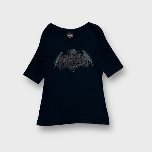 "Harley-Davidson" rhinestone design t-shirt