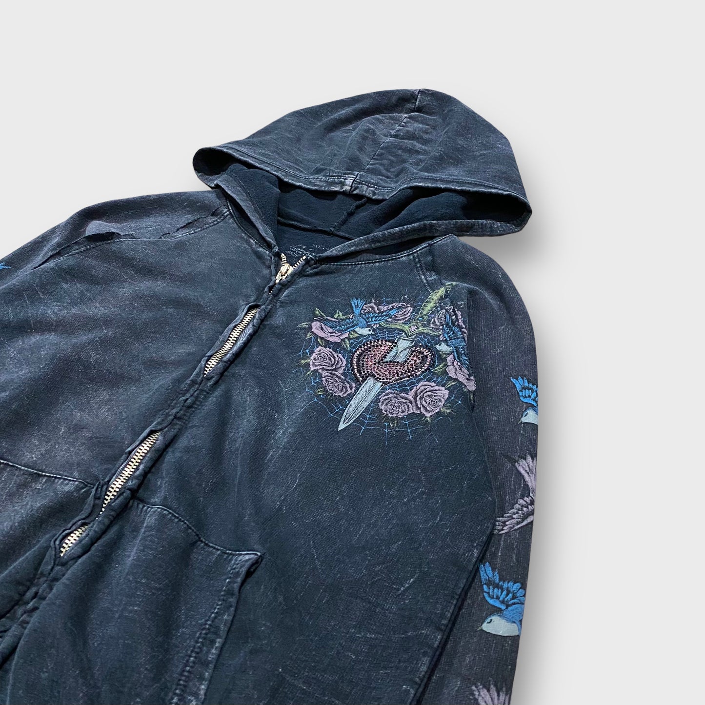 Bijou design full zip hoodie