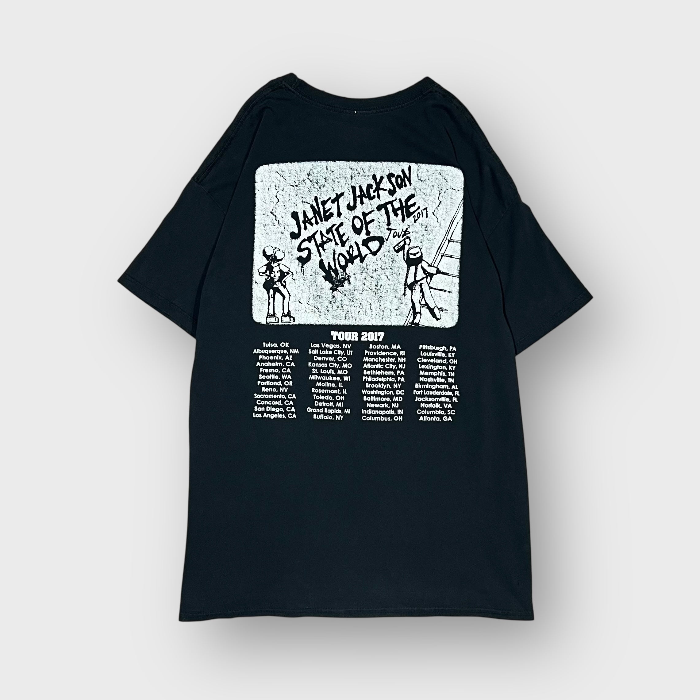 janet . 94-95 world tour Tシャツ Vintage Janet Jackson '94 World Tour T-Shirt – For All To Envy