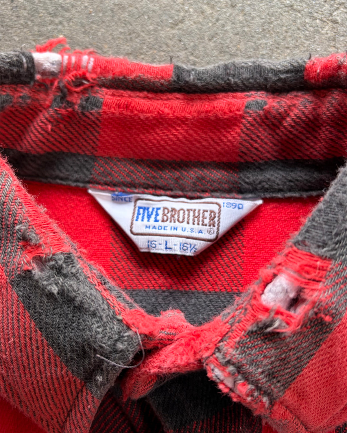 90-00’s “FIVE BROTHER”flannel shirt large