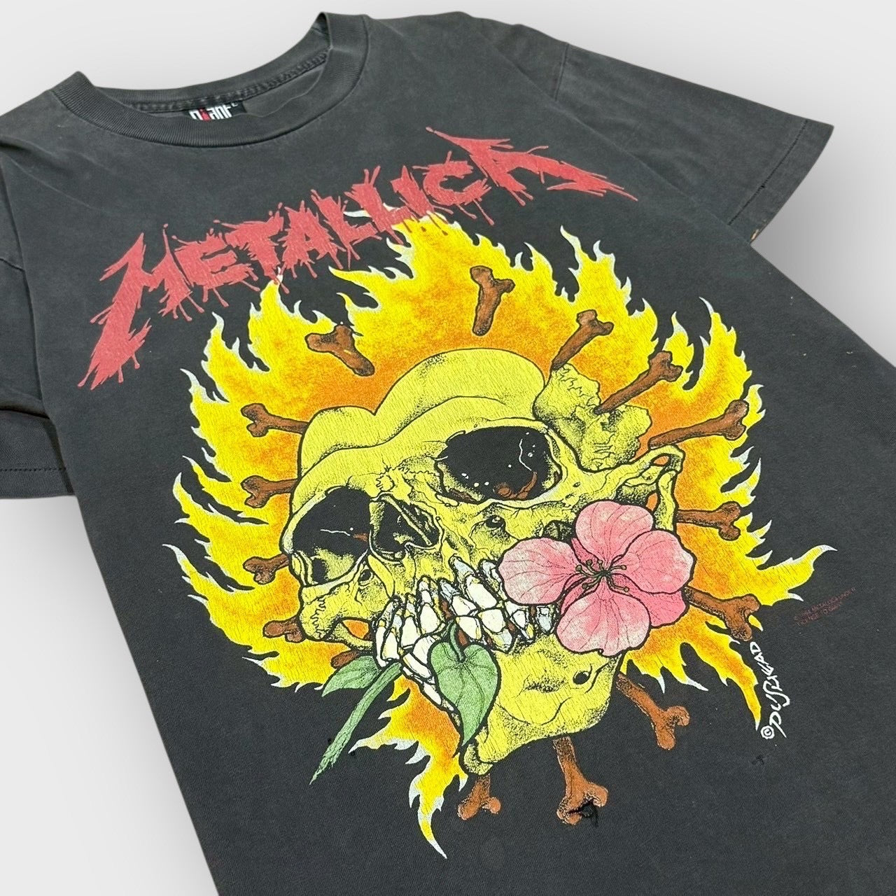 90’s “METALLICA”
“Flaming Flower Skull” pushead t-shirt