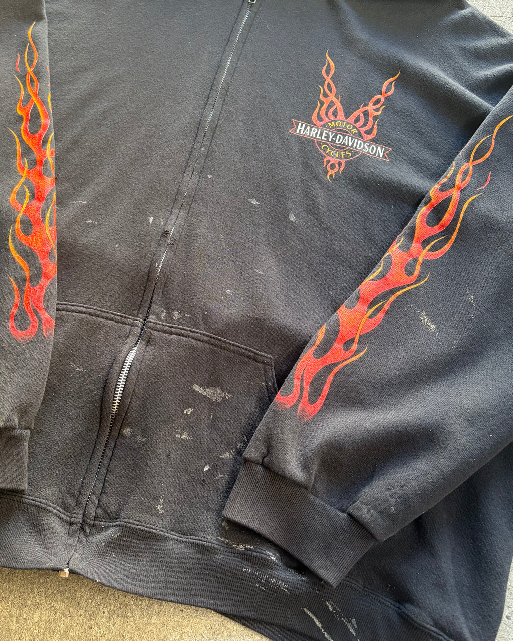 90’s “HARLEY DAVIDSON” zip up hoodie 3x-large