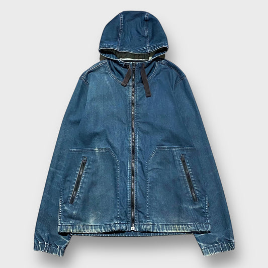 00's "Levi's" Full zip hooded denim jacket