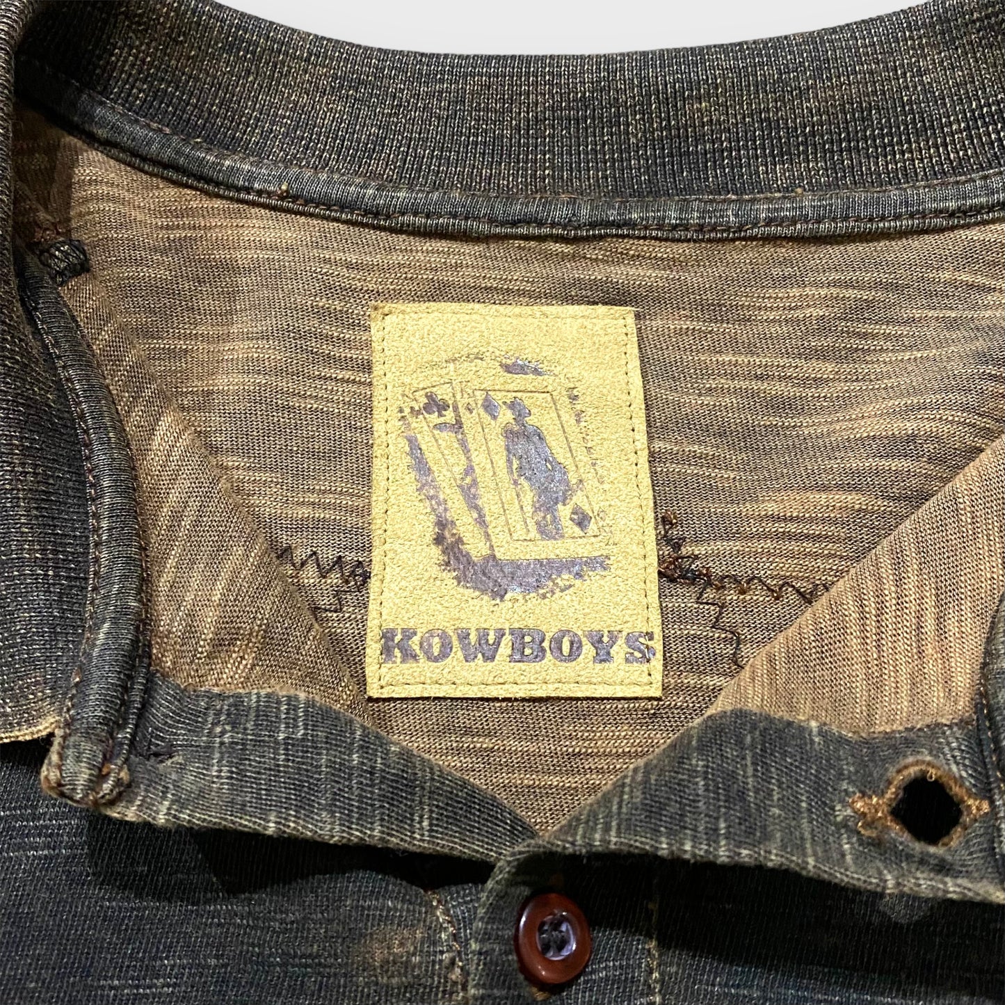 "KOWBOYS" Good fade l/s polo shirt
