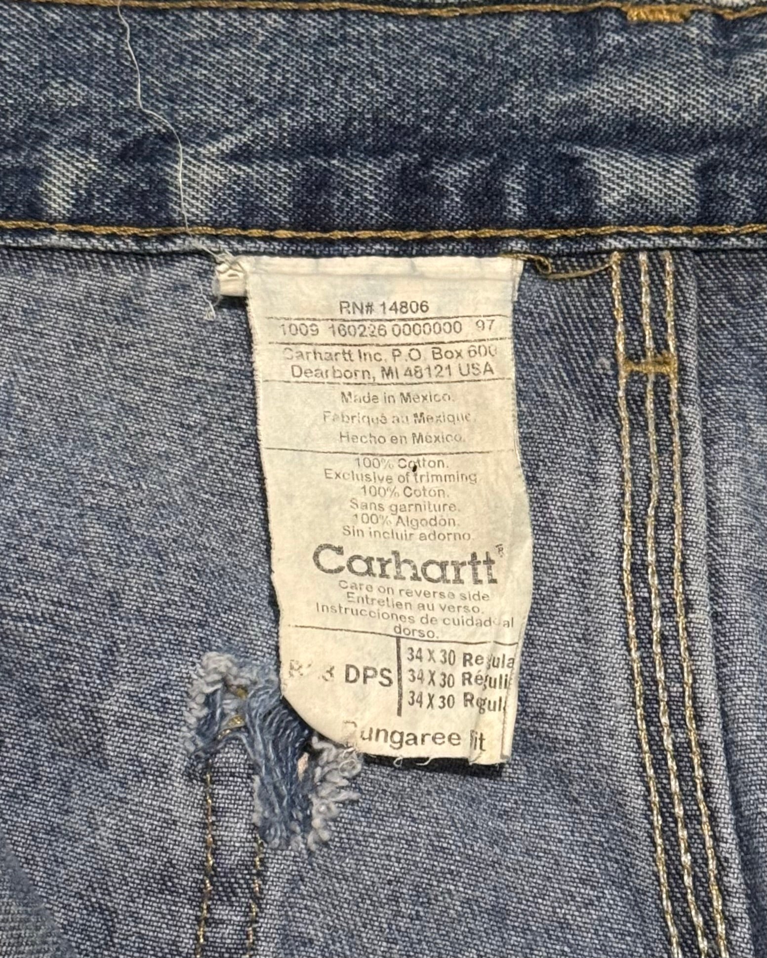 00’s “Carhartt” carpenter pants 34×30