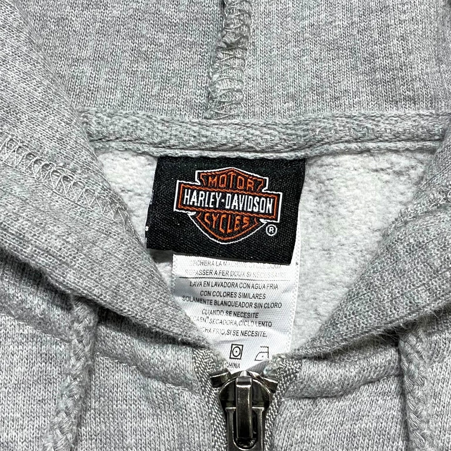 00's "Harley-Davidson" Wing design full zip hoodie