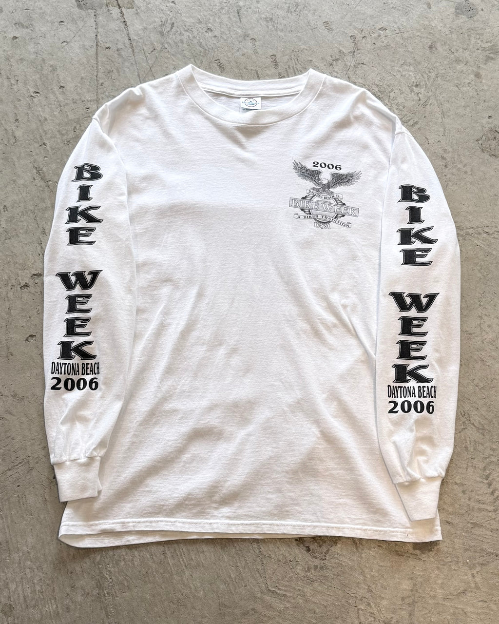 00’s BIKE WEEK
“DAYTONA BEACH 65TH” l/s t-shirt LARGE