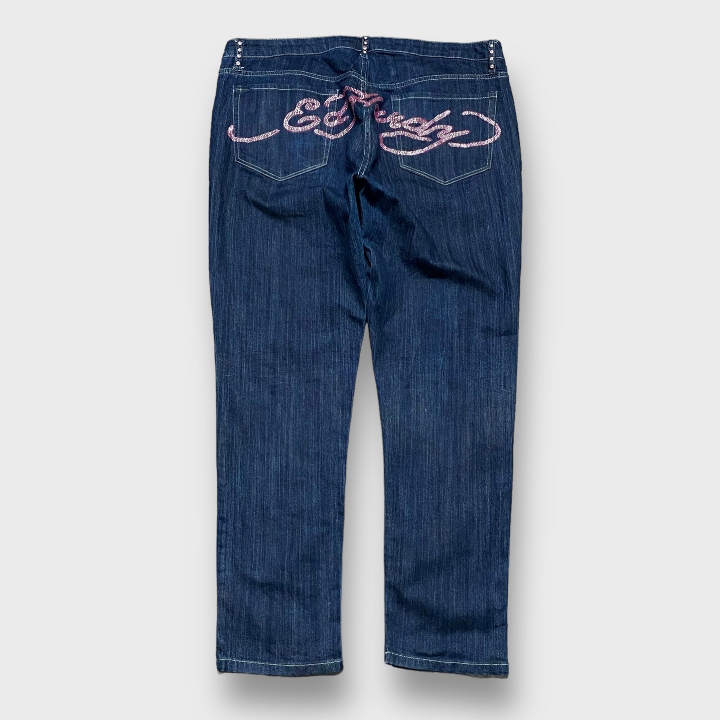 "Ed Hardy" Tapered silhouette denim pants