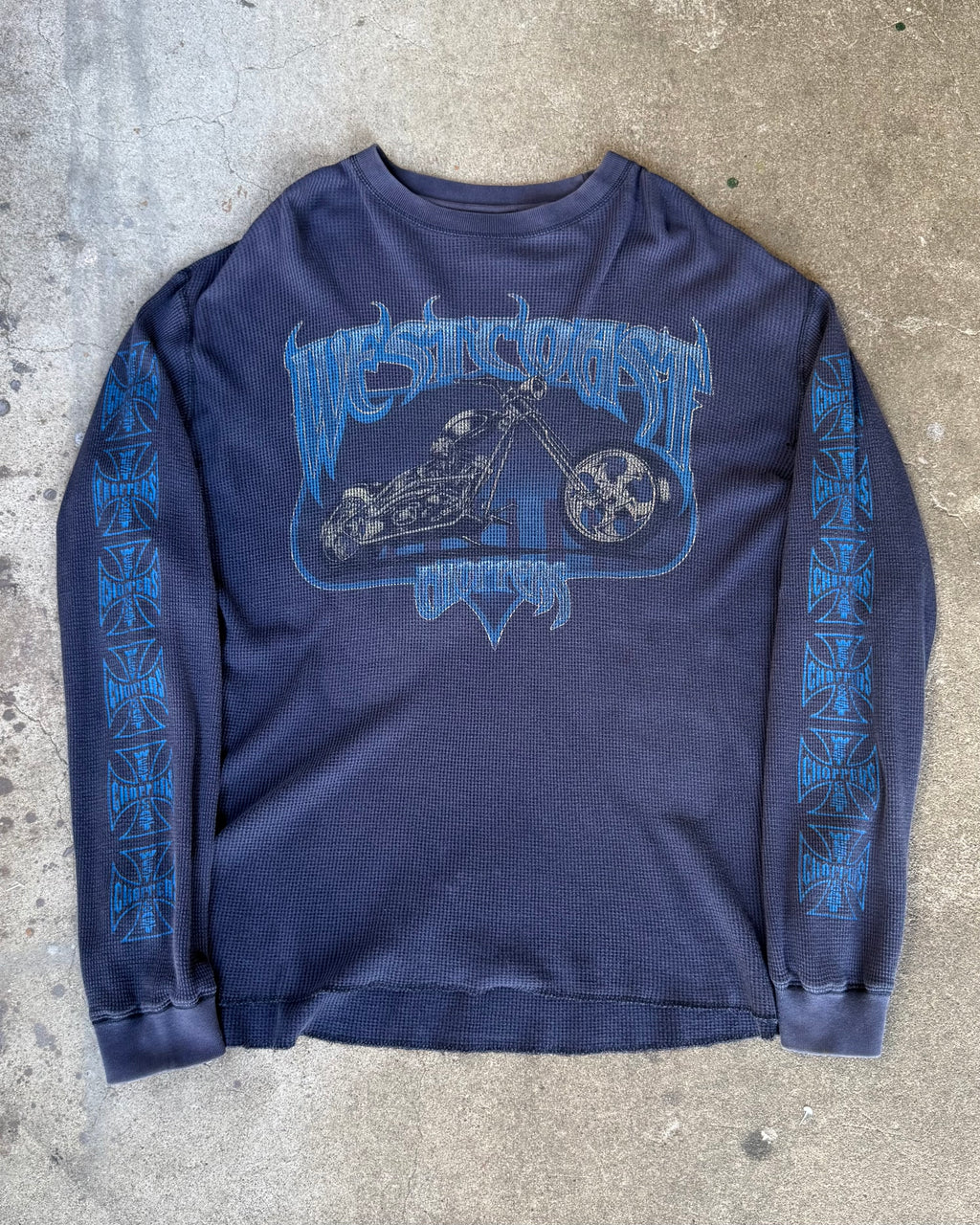 00’s “WEST COAST CHOPPERS” thermal l/s t-shirt LARGE