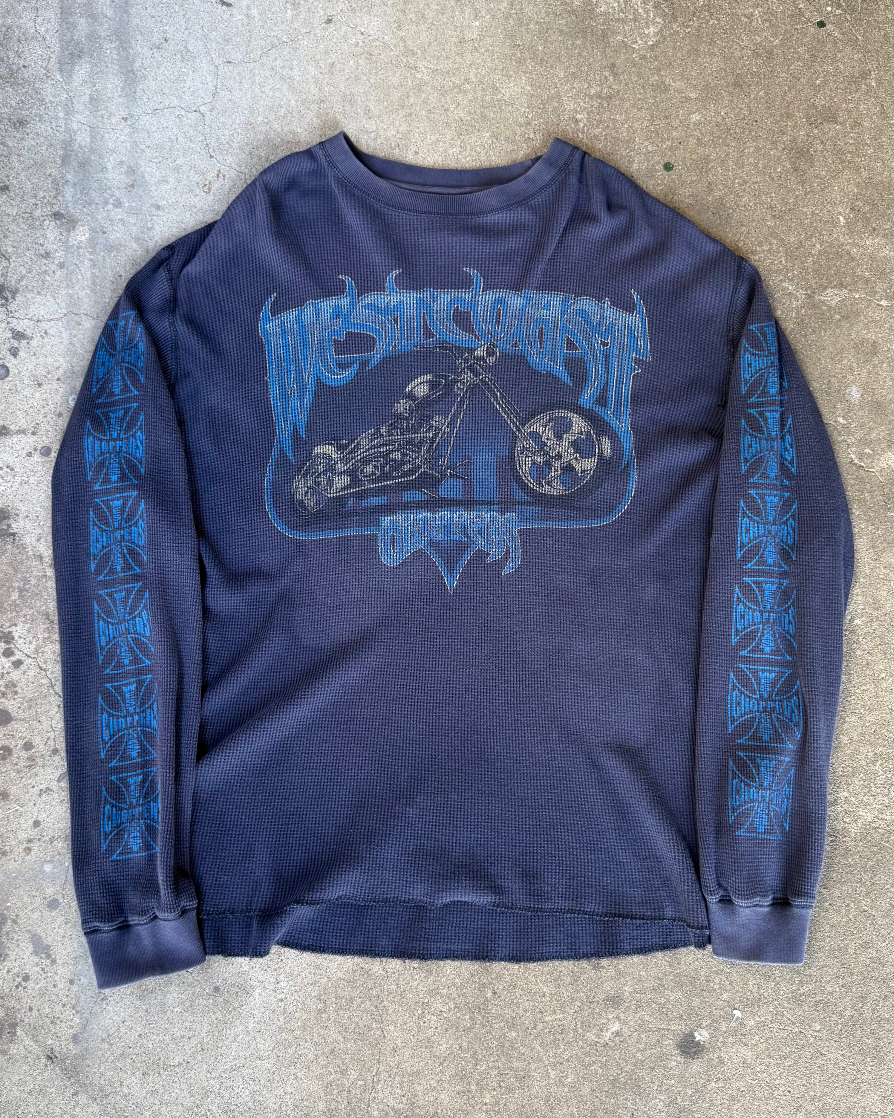 00’s “WEST COAST CHOPPERS” thermal l/s t-shirt LARGE