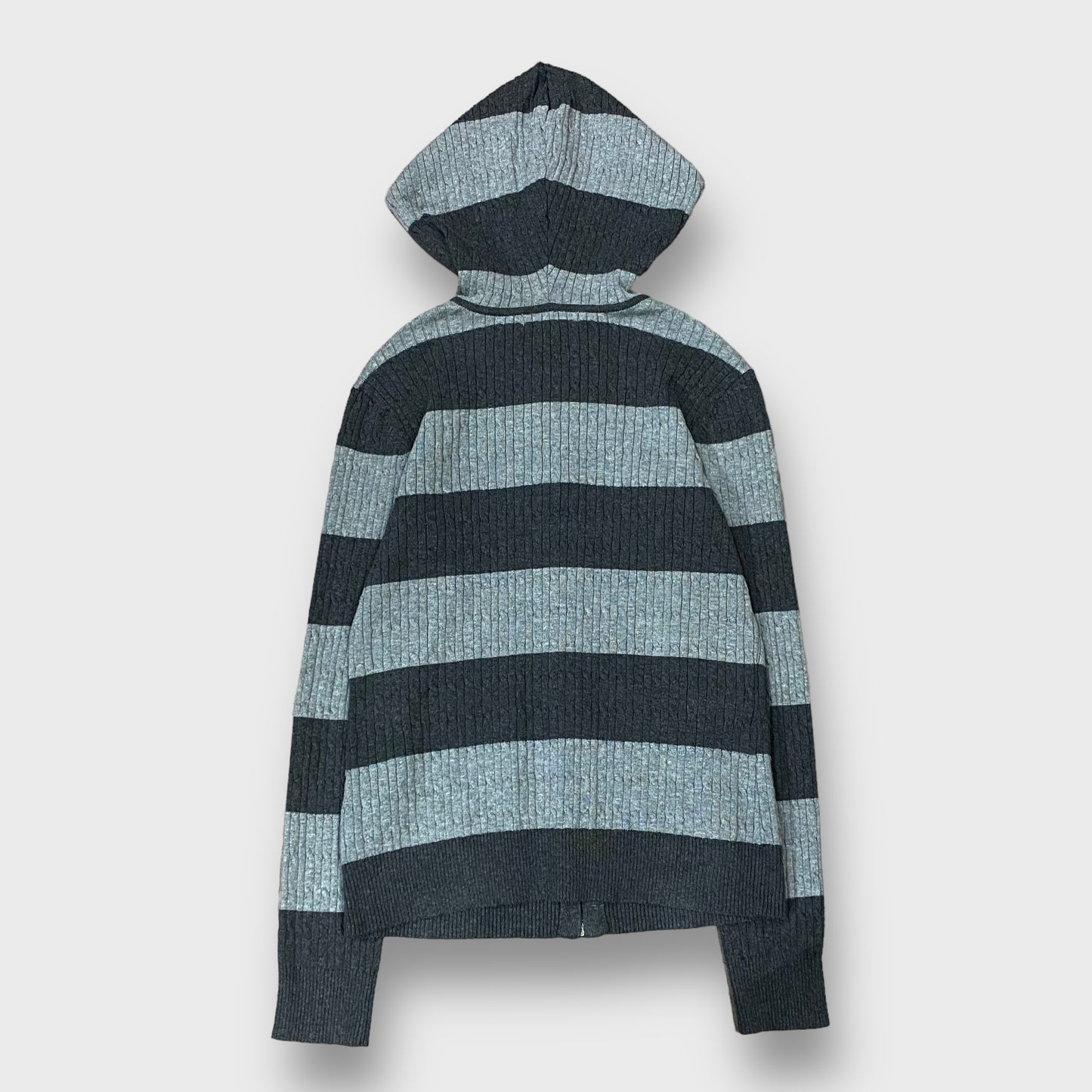 "Style & Co" Border pattern full zip knit hoodie