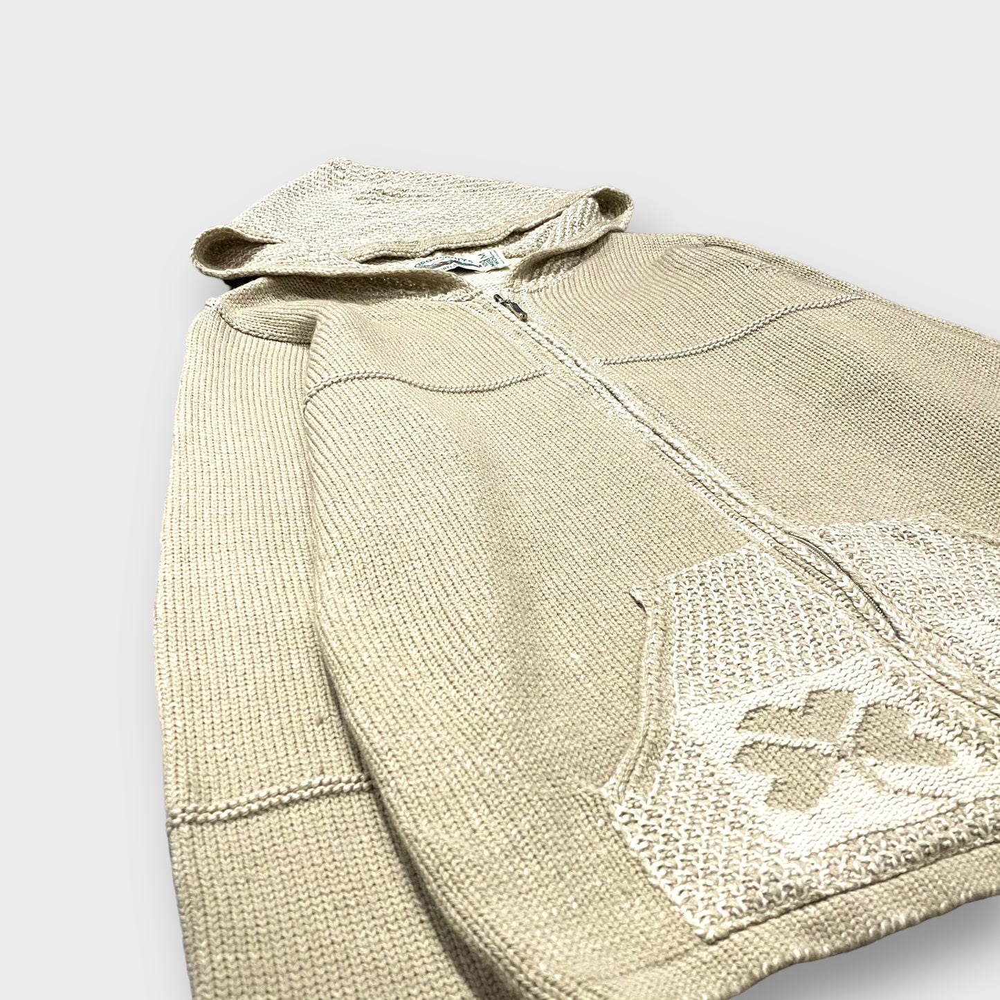 Clover design full zip knit jacket