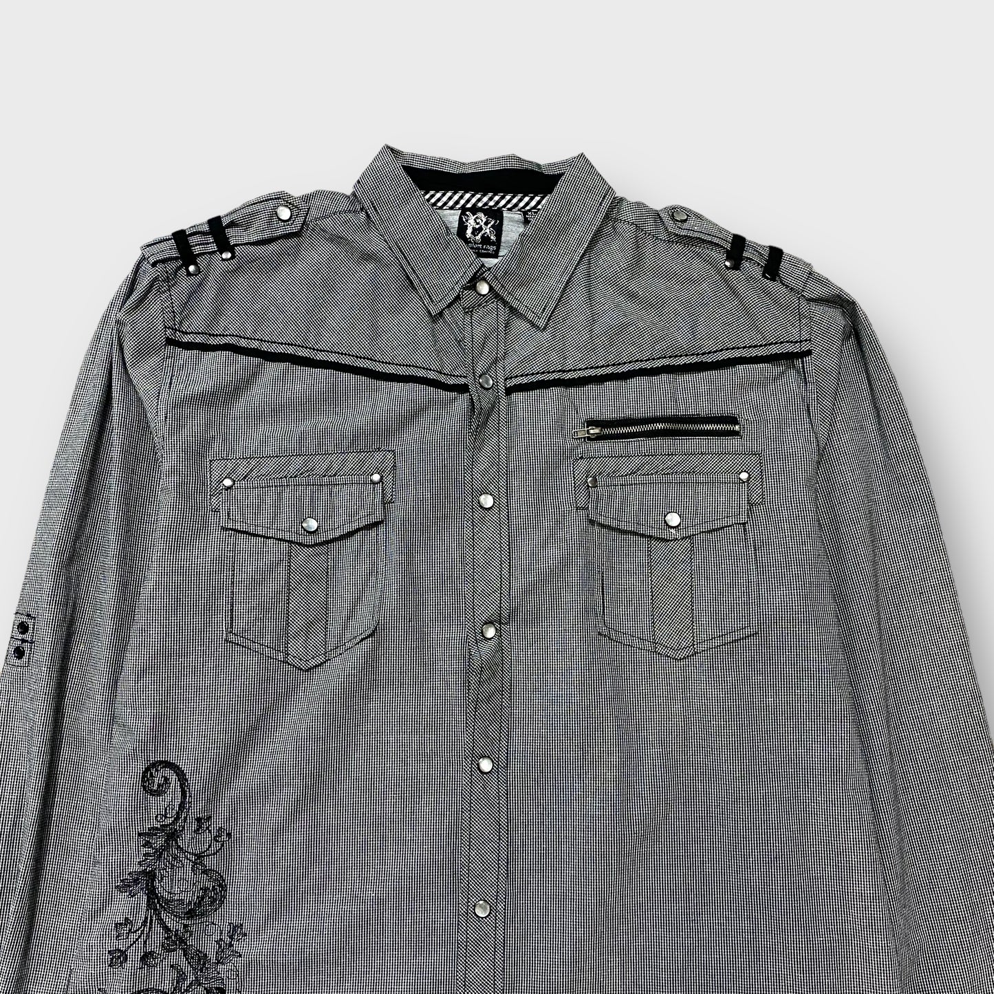 Paisley embroidery work shirt